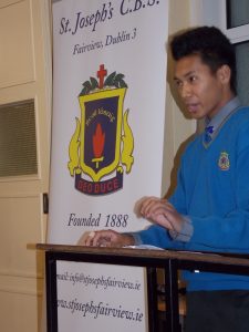 5th Year Manolito addresses parents on TYP.
